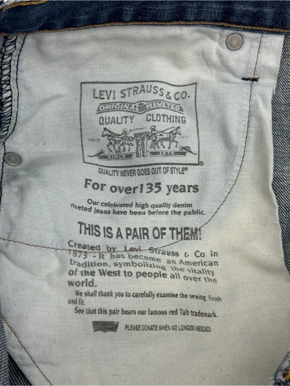 Levi's 569 Blue Straight-Leg Jeans 34x34
